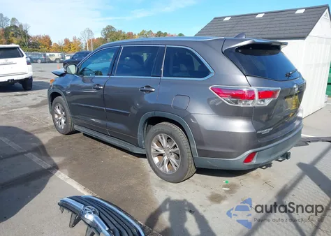 2015 Toyota Highlander Xle V6 из США, поврежденный, VIN 5TDKKRFH2FS062638